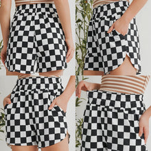Load image into Gallery viewer, High Waisted Checkered Shorts