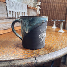 Load image into Gallery viewer, Teal &amp; Clay Glaze Moth Mug
