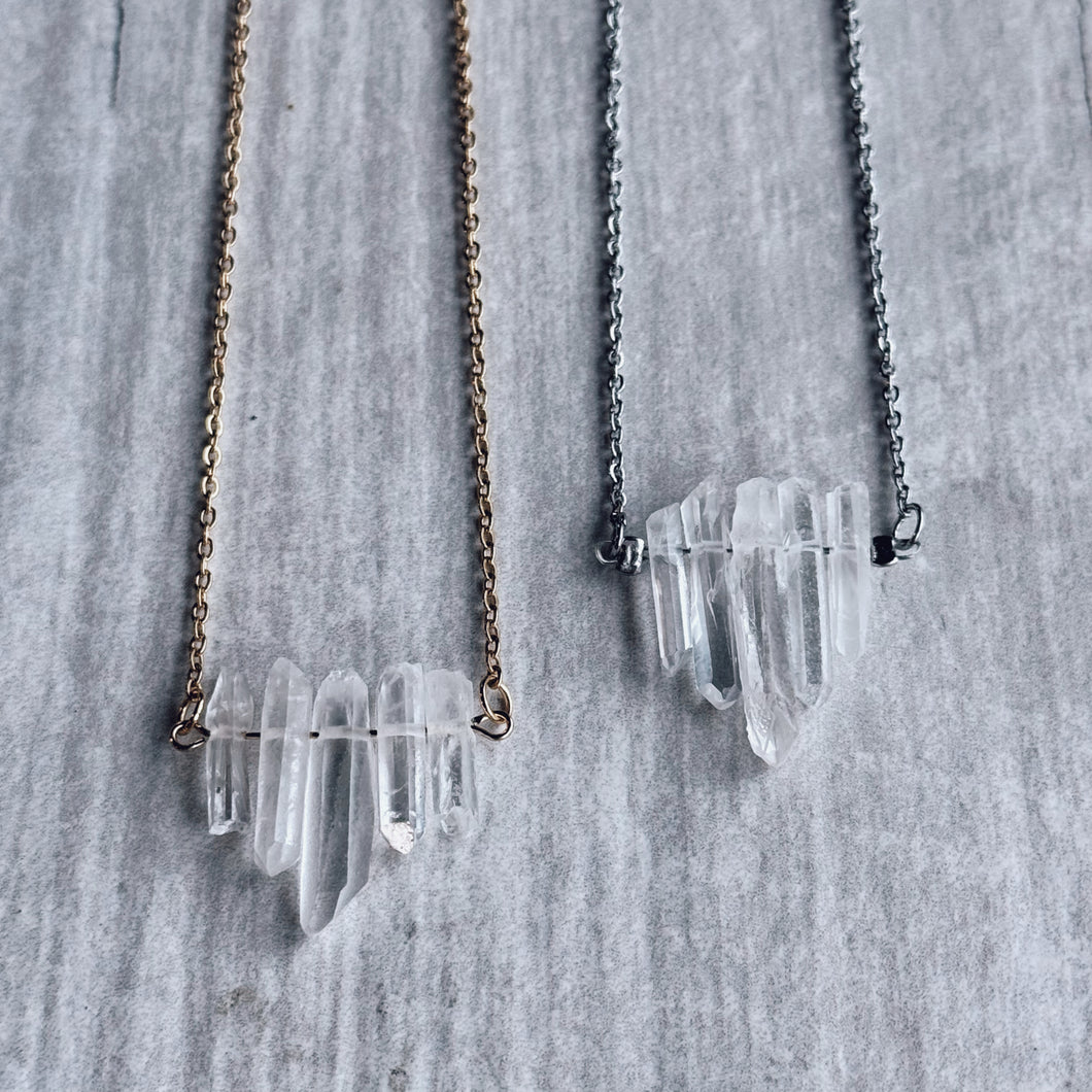Clear Quartz Points Necklace