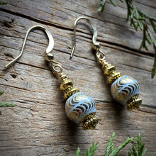 Load image into Gallery viewer, Vintage &amp; Gold Holiday Earrings
