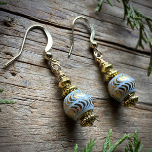 Vintage & Gold Holiday Earrings