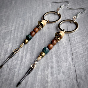 Western Boho Gold Arrow Earrings x3