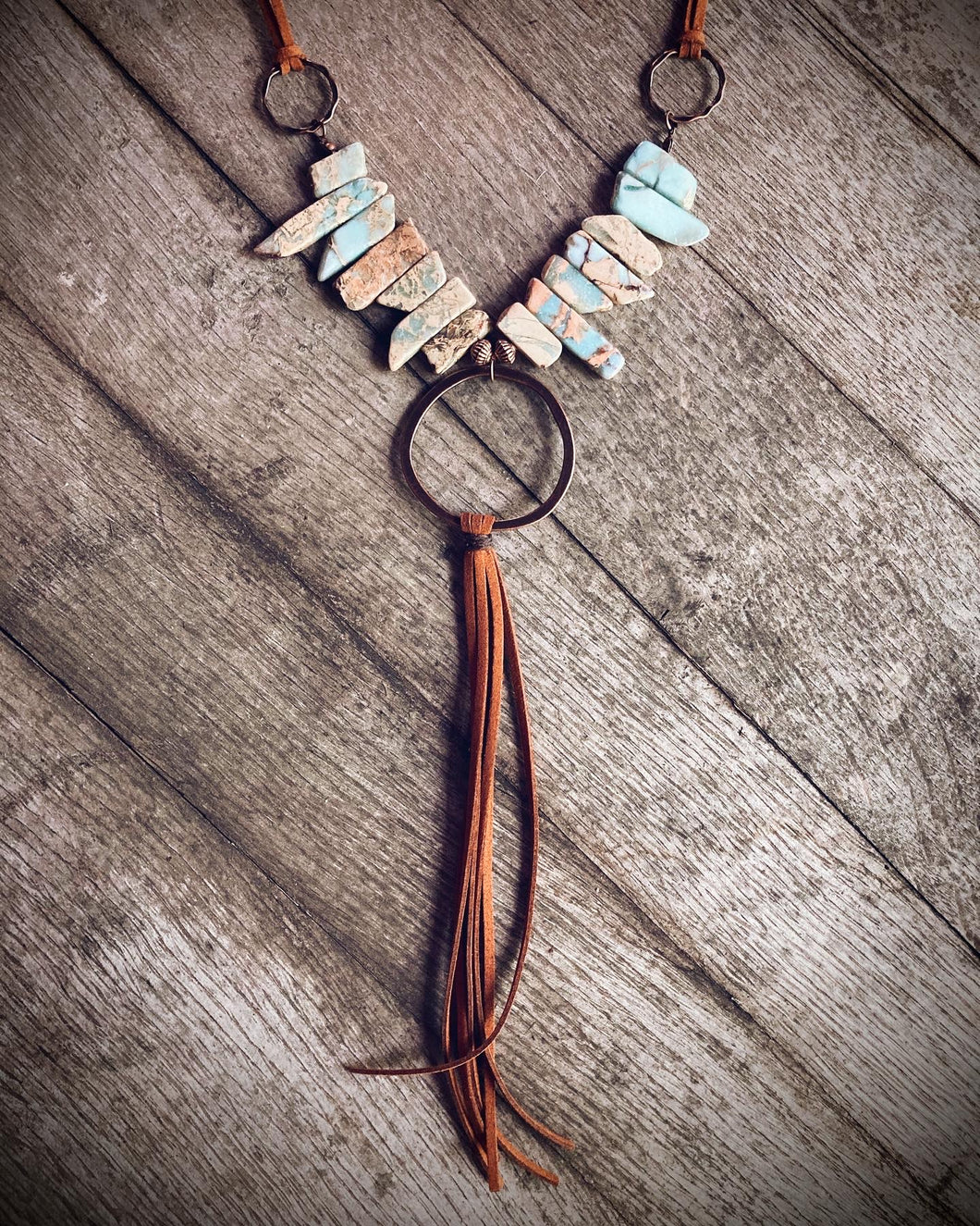 AQUA TERRA Long Leather Cord Necklace