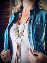 Load image into Gallery viewer, AQUA TERRA Long Leather Cord Necklace
