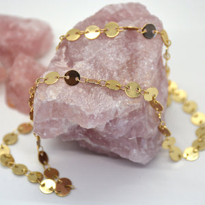 Coin Chain Dainty Choker Necklace