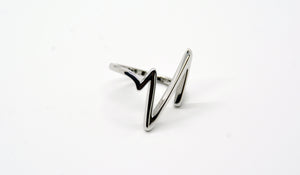 Sterling Silver Heartbeat Ring