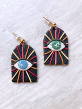 Load image into Gallery viewer, One Green Eye, One Blue Earrings
