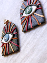 Load image into Gallery viewer, One Green Eye, One Blue Earrings
