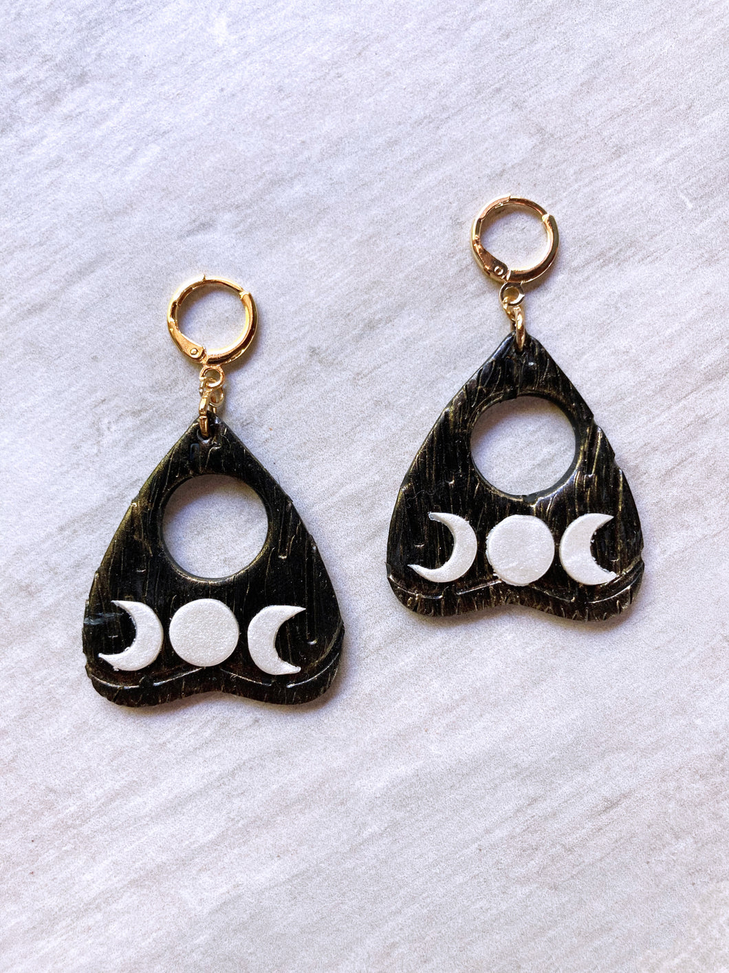 Triple Moon Planchette Earrings