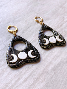 Triple Moon Planchette Earrings