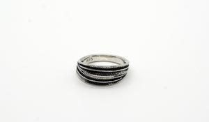 Sterling Silver Twin Leaves Ring