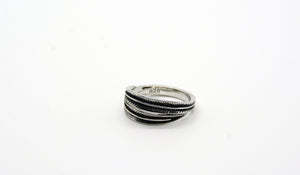 Sterling Silver Twin Leaves Ring