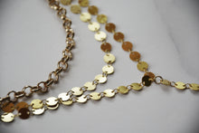 Load image into Gallery viewer, Long Gold Coin Chain Necklace

