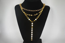 Load image into Gallery viewer, Long Gold Coin Chain Necklace
