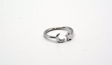 Load image into Gallery viewer, Sterling Silver Moon &amp; Stars Ring
