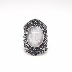 Mother of Pearl Goddess Ring