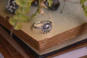 Sterling Silver Sunflower Ring