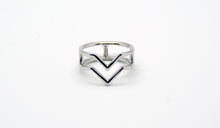 Load image into Gallery viewer, Sterling Silver VV Ring
