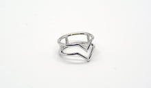 Load image into Gallery viewer, Sterling Silver VV Ring
