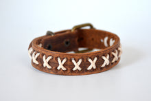 Load image into Gallery viewer, Vintage White Laced X Bracelet
