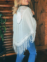 Load image into Gallery viewer, White Fringe Dream Shawl
