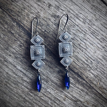 Load image into Gallery viewer, Darling Blue Vintage Earrings
