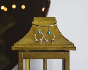 Turquoise Arrow Hoop Earrings