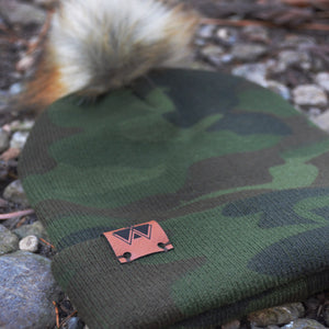 Camo Beanie with Foxy Faux Fur