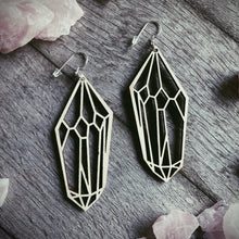 Load image into Gallery viewer, Crystal Wooden Earrings
