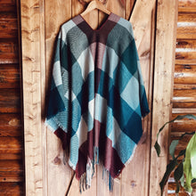 Load image into Gallery viewer, Plaid Ruana Shawl
