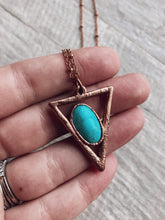 Load image into Gallery viewer, SW Turquoise Triangle Necklace
