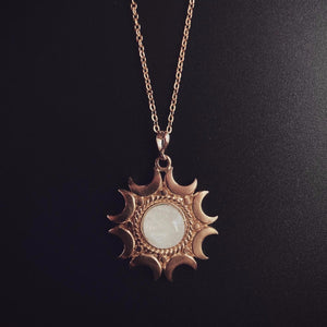Many Moons Moonstone Necklace