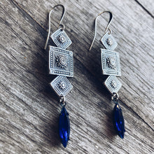 Load image into Gallery viewer, Darling Blue Vintage Earrings
