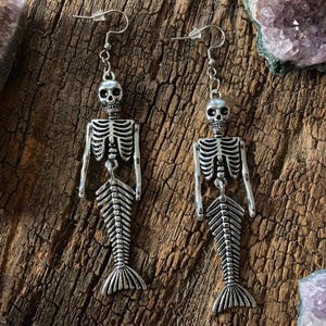 Mermaid Skeleton Earrings
