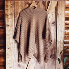 Load image into Gallery viewer, Rib Knit Camel Ruana Shawl
