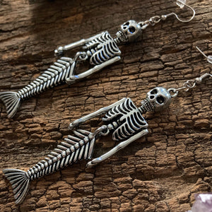 Mermaid Skeleton Earrings